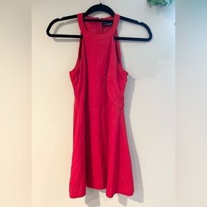 Lulu’s Red High Neck Halter Skater Mini Dress Fit & Flare